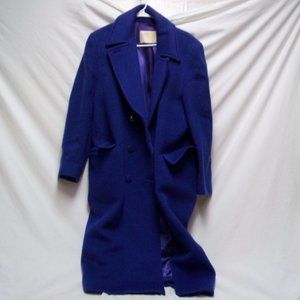 Vintage Blue Pendleton Wool Trench Coat Size Med